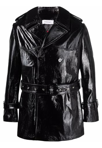 Ernest W. Baker lambskin double-breasted coat - Nero