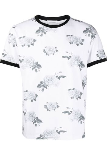 Ernest W. Baker rose-print T-shirt - Bianco