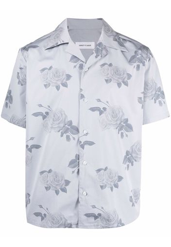 Ernest W. Baker floral-print short-sleeve shirt - Grigio