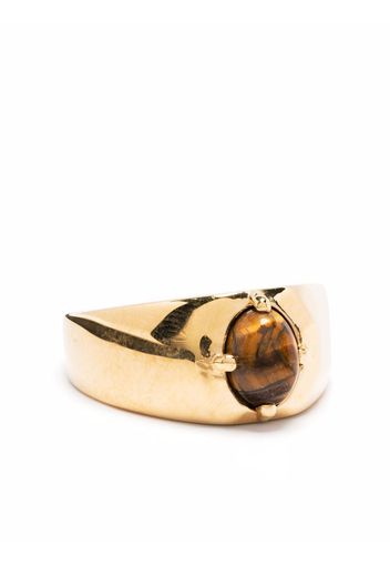 Ernest W. Baker Tigers eye-stone ring - Oro