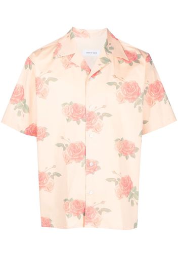 Ernest W. Baker rose pattern short-sleeve shirt - Arancione