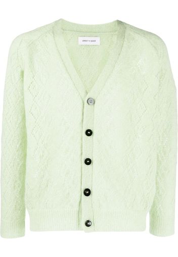 Ernest W. Baker buttoned argyle-knit cardigan - Verde