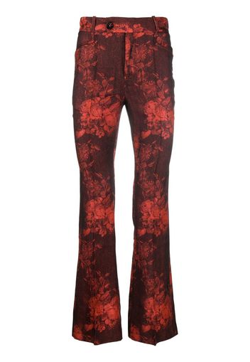 Ernest W. Baker Pantaloni svasati dritti - Rosso