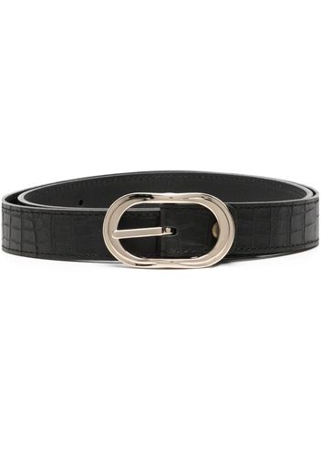 Ernest W. Baker crocodile-effect leather belt - Nero