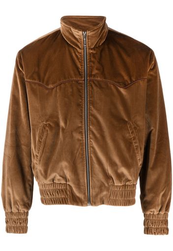 Ernest W. Baker velvet-effect bomber jacket - Marrone