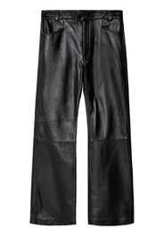 Ernest W. Baker leather flare-leg trousers - Nero