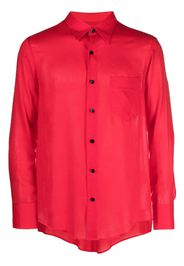 Ernest W. Baker long-sleeve tencel shirt - Rosso