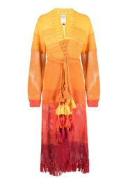 ESCVDO gradient-effect open-knit kimono - Arancione
