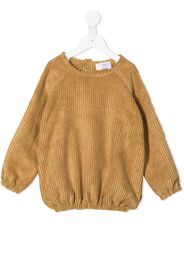 Eshvi Kids Top a coste elasticizzato - Marrone