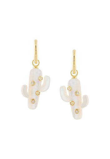 Eshvi cactus charm earrings - Bianco
