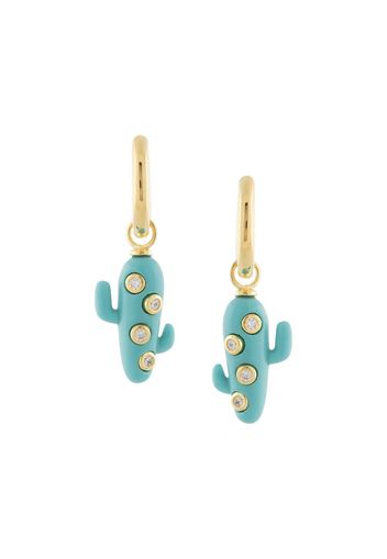 Eshvi cactus charm earrings - Blu