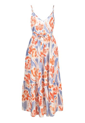 Essentiel Antwerp floral print V-neck maxidress - Blu