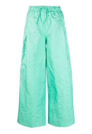 Essentiel Antwerp creased wide-leg track pants - Verde