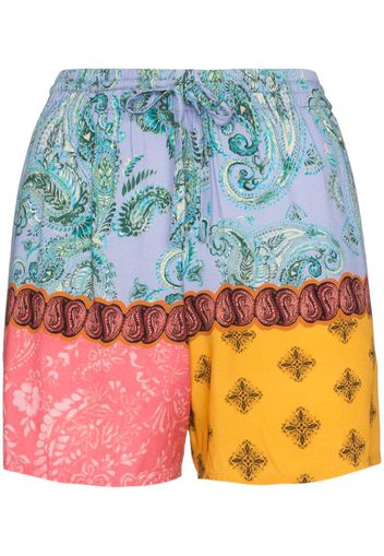 paisley-print shorts