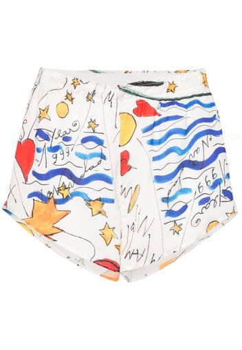 printed cotton shorts