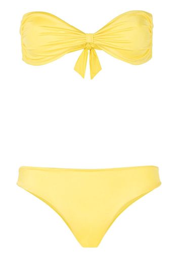 Esteban Cortazar Bikini a fascia con design a vita bassa 8th Street - Giallo