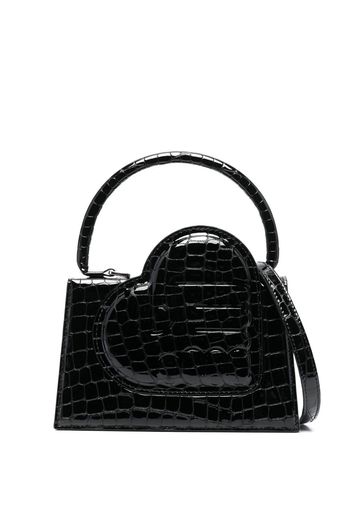 ESTER MANAS logo croc-embossed tote bag - Nero