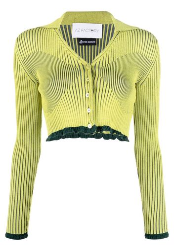 ESTER MANAS cropped button-up cardigan - Giallo