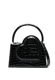 ESTER MANAS logo croc-embossed tote bag - Nero