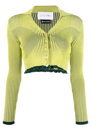 ESTER MANAS cropped button-up cardigan - Giallo