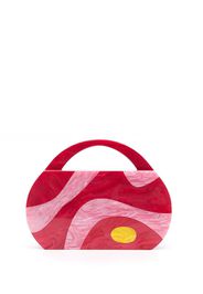 ESTILÉ Borsa tote Bacon a righe - Rosso