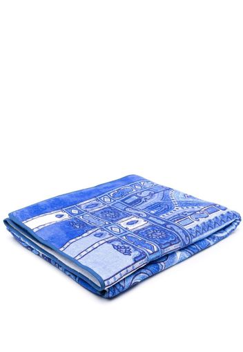 ETRO HOME baroque-print cotton towel - Blu