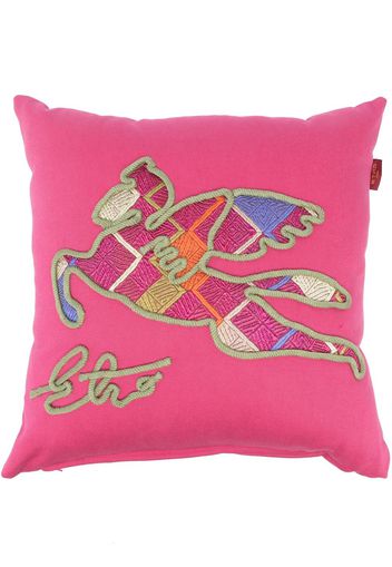 ETRO HOME embroidered-motif cotton cushion - Rosa