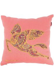 ETRO HOME Pegaso-embroidered linen cushion - Rosa