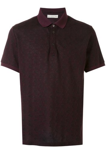 BAKER intarsia rose polo shirt