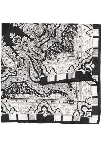 paisley-print silk pocket square