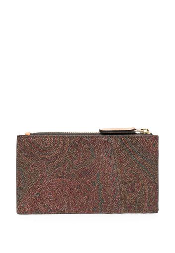 Etro Portafoglio con zip - Marrone