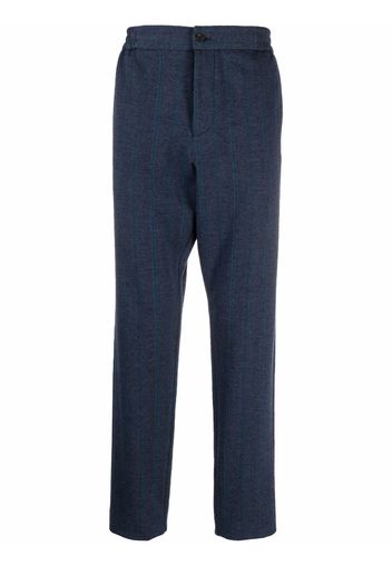 Etro chevron-knit straight-leg trouser - Blu