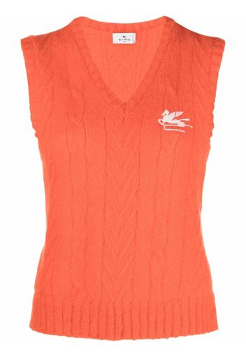 ETRO cable-knit vest top - Arancione