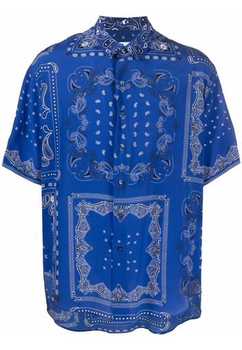 ETRO bandana-print silk shirt - Blu