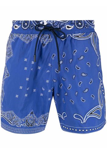 ETRO paisley-print drawstring swim shorts - Blu