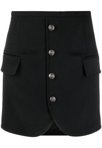 ETRO Pegaso-button fitted mini skirt - Nero