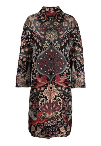 ETRO single-breasted jacquard coat - Nero