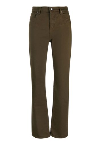 ETRO embroidered straight-leg jeans - Verde