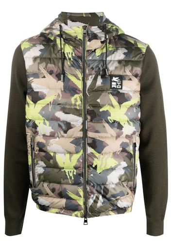 ETRO Pegaflying-print padded jacket - Verde