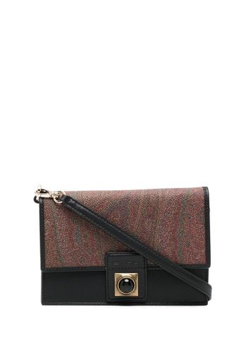 ETRO paisley-print coated crossbody bag - Nero