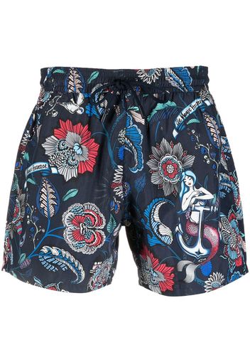 ETRO floral-print swim shorts - Blu