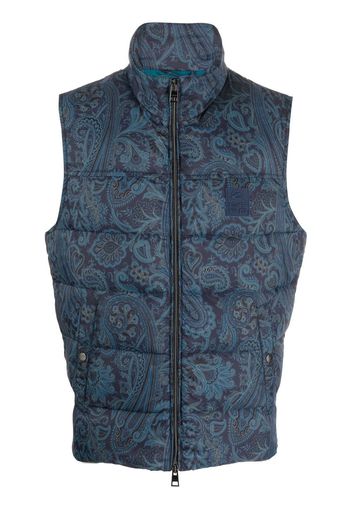 ETRO paisley zipped gilet - Blu