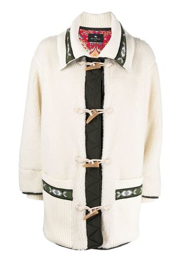 ETRO toggle-fastening coat - Bianco