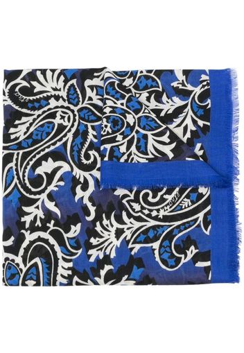 ETRO floral jacquard scarf - Blu