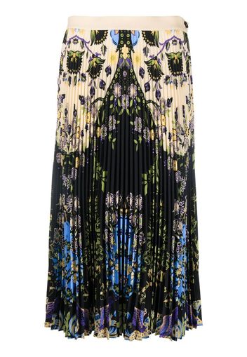 ETRO floral-print pleated skirt - Toni neutri