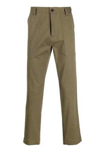 ETRO contrasting-side panel straight trousers - Verde