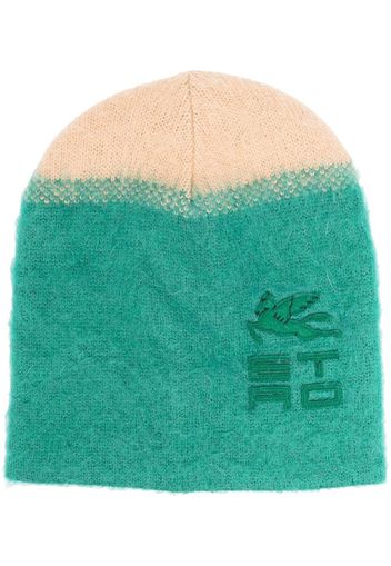 ETRO embroidered-logo beanie - Verde