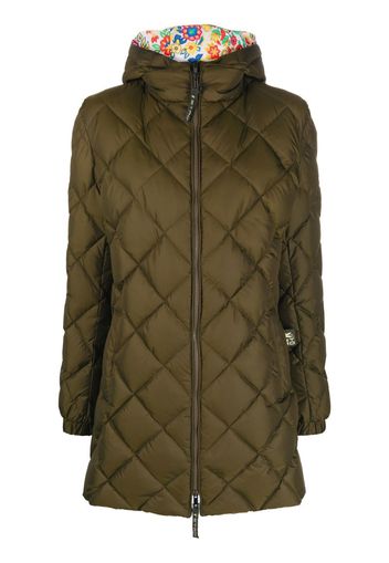 ETRO diamond quilted parka - Verde