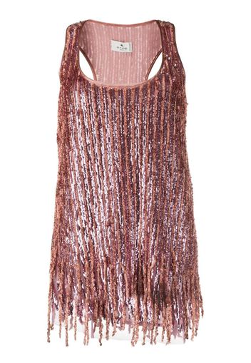ETRO sequinned tank top - Rosa