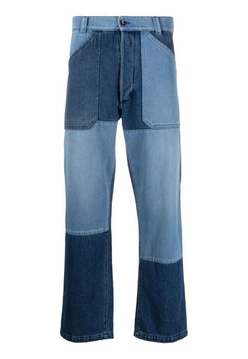 ETRO patchwork straight-leg jeans - Blu